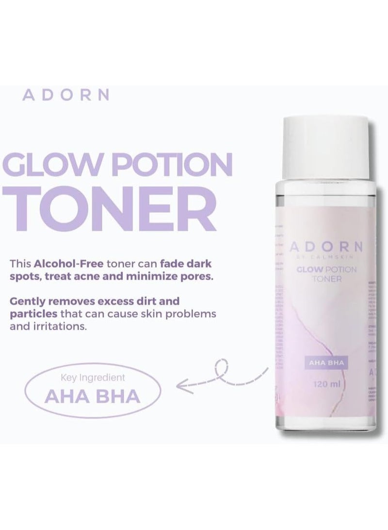 أدورن تونر A D O R N by Calmskin Glow Potion Toner AHA BHA 120 مل - Image 2